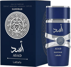 Asad Zanzibar  EDP 100Ml 3.4Oz for Men by Lattafa