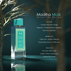Madiha Musk Extrait De Parfum Unisex – 100mL (3.4Oz) by Adyan